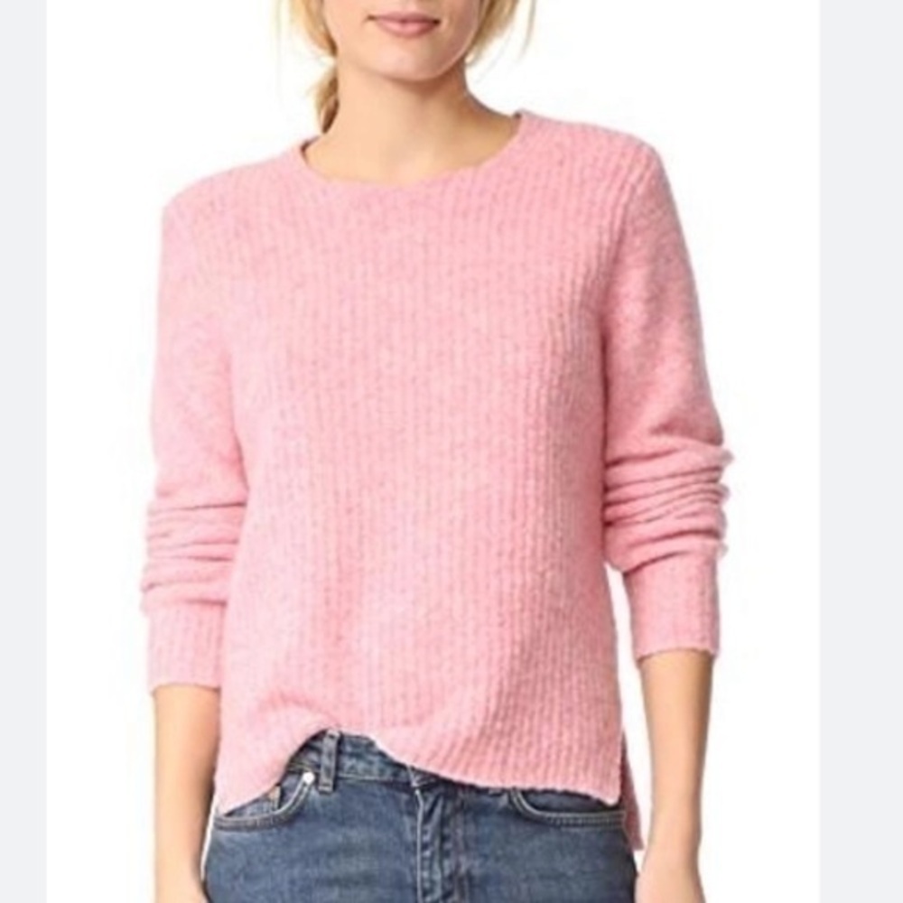 Rag and Bone Francie suede trimmed merino wool blend Sweater NWOT never worn
